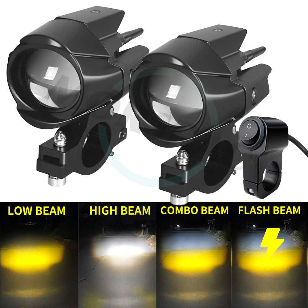 Sos Light Strobe - オートバイ用補助LEDヘッドライト,12-80V LEDライト,長距離点滅,追加のatvライト,オートバイのヘッドライト,フォグライト