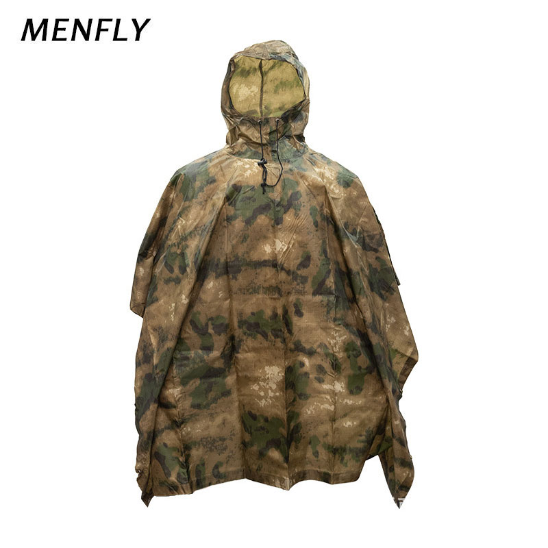 MENFLY ATFG モス迷彩戦術防水レインジャケット狩猟 - Emergency Poncho Rain のレビューと価格