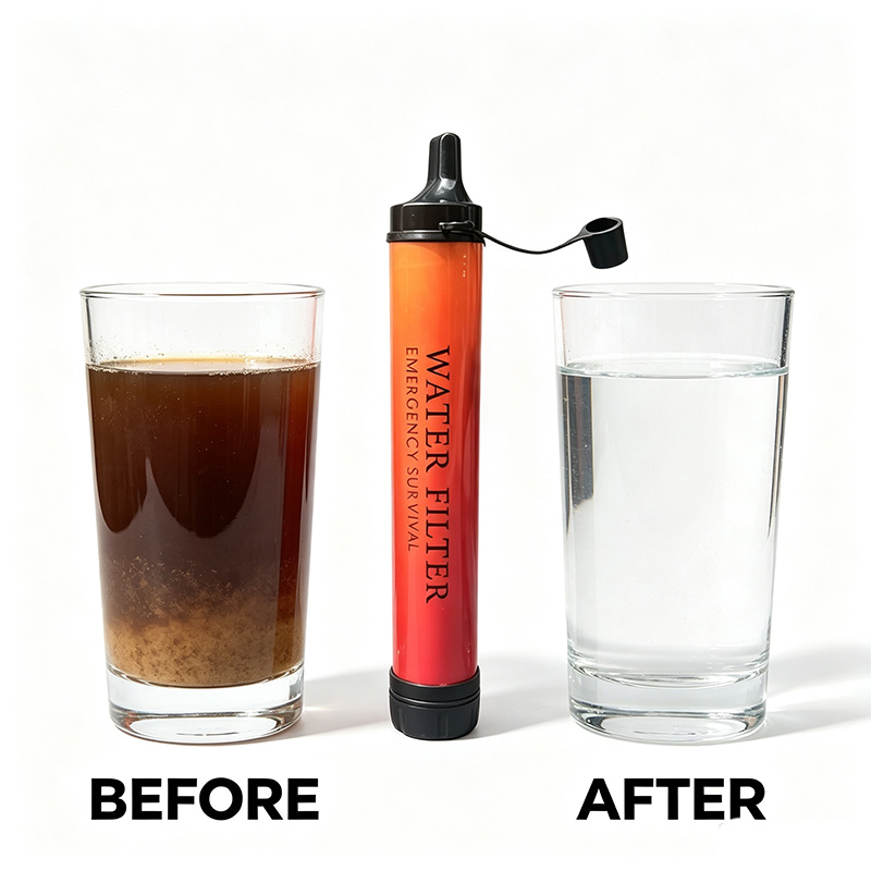 アウトドア用ミニ浄水ストロー キャンプ用ポータブル浄水器 ハ - Water Purification Straw のレビューと価格